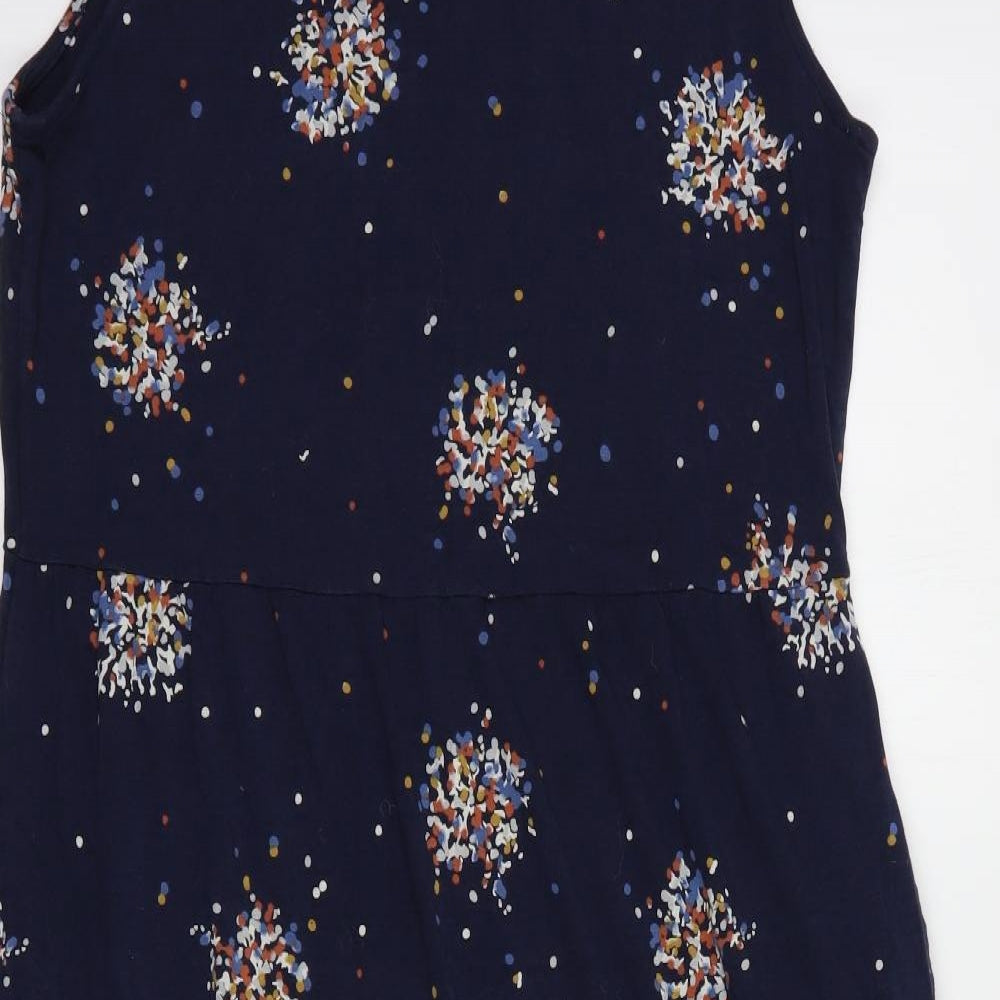 Lily & Me Womens Blue  Cotton A-Line  Size 10  Scoop Neck Pullover