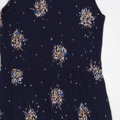 Lily & Me Womens Blue  Cotton A-Line  Size 10  Scoop Neck Pullover