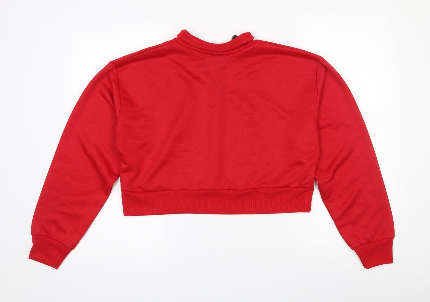 Boohoo Womens Red  Polyester Pullover Sweatshirt Size 10