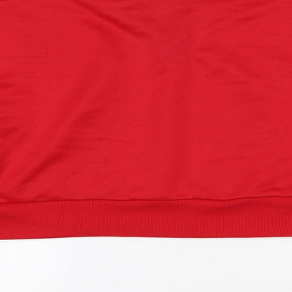 Boohoo Womens Red  Polyester Pullover Sweatshirt Size 10