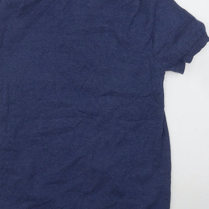 Dunnes Mens Blue Collared  Cotton Pullover Jumper Size S