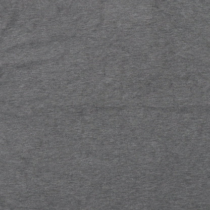 Brand and care label for Tokyo men’s grey round neck cotton jumper, size S
