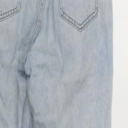 Pomelo Womens Blue  Cotton Straight Jeans Size 8 L25 in Regular Zip