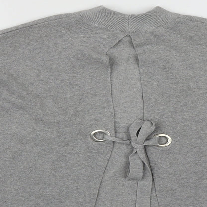 Womens UK Size XS Bershka Grey Pullover Jumper