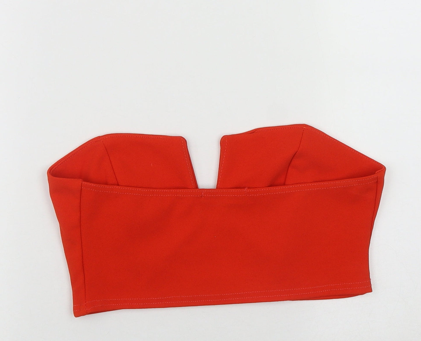 Womens UK Size 10 Misspap Orange Cropped Blouse