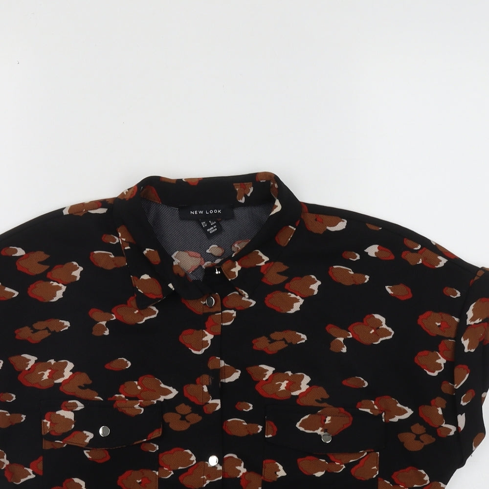 Womens UK Size 6 New Look Black Basic Blouse