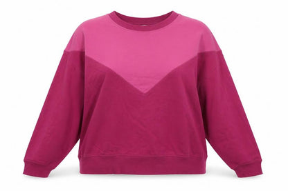 Front view of George women’s pink round neck cotton jumper, size 2XL