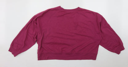 Geroge Womens Pink Round Neck  Cotton Pullover Jumper Size 2XL
