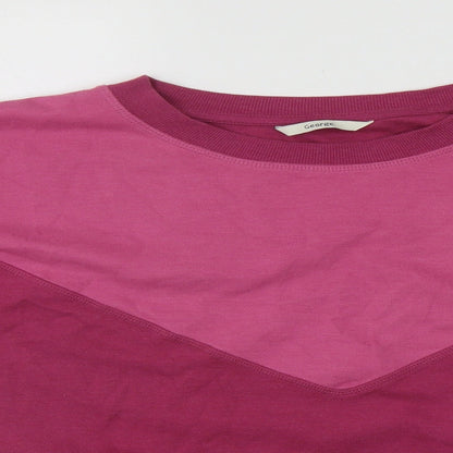 Geroge Womens Pink Round Neck  Cotton Pullover Jumper Size 2XL