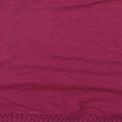 Geroge Womens Pink Round Neck  Cotton Pullover Jumper Size 2XL