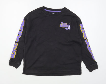 Marls & Spencer Girls Grey  Cotton Pullover Sweatshirt Size 9-10 Years  Pullover - Loony Tunes