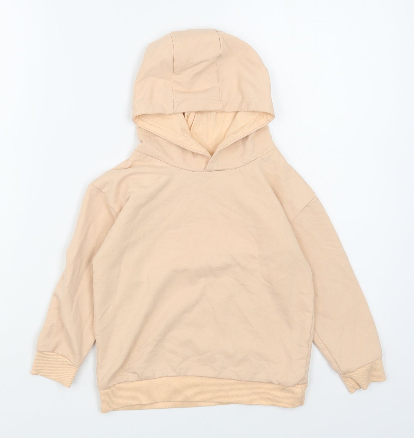 Dunnes Stores Girls Pink  Cotton Pullover Hoodie Size 5-6 Years  Pullover