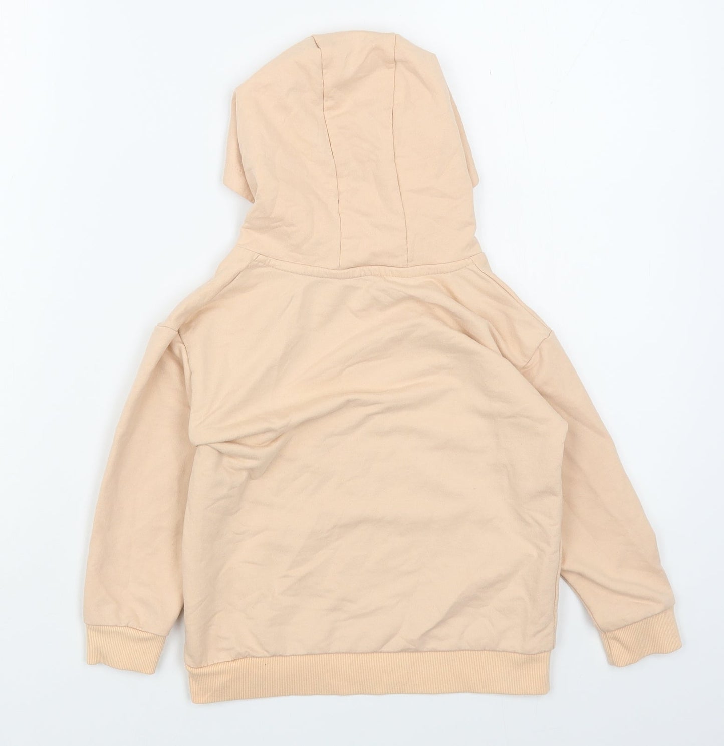 Dunnes Stores Girls Pink  Cotton Pullover Hoodie Size 5-6 Years  Pullover