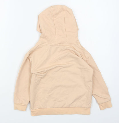 Dunnes Stores Girls Pink  Cotton Pullover Hoodie Size 5-6 Years  Pullover
