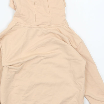 Dunnes Stores Girls Pink  Cotton Pullover Hoodie Size 5-6 Years  Pullover