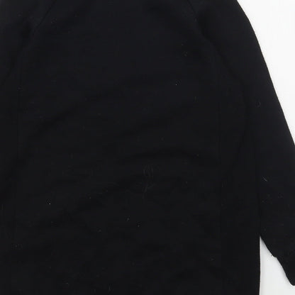 F&F Girls Black  Cotton Pullover Sweatshirt Size 7-8 Years  Pullover