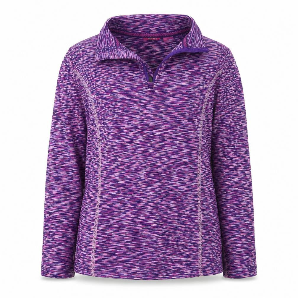 Front view of Crivit girls’ purple jacket, size 7-8, years zip