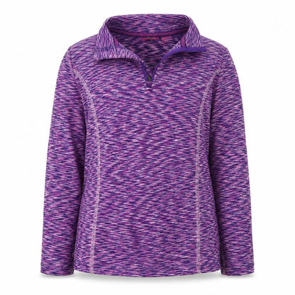 Front view of Crivit girls’ purple jacket, size 7-8, years zip