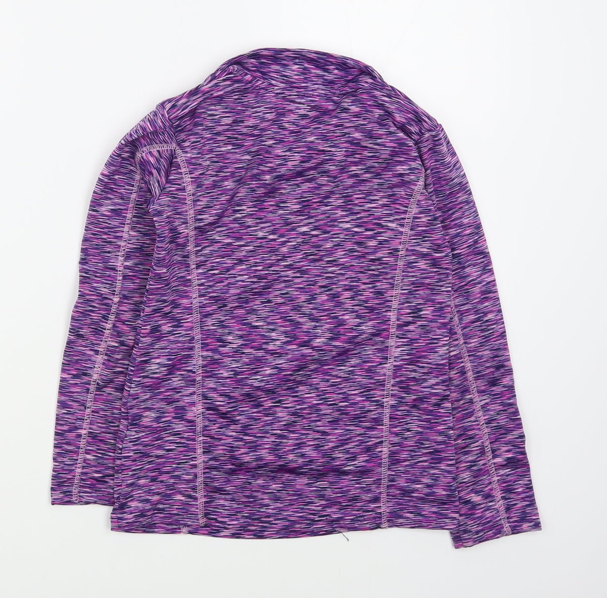 Back view of Crivit girls’ purple jacket, size 7-8, years zip