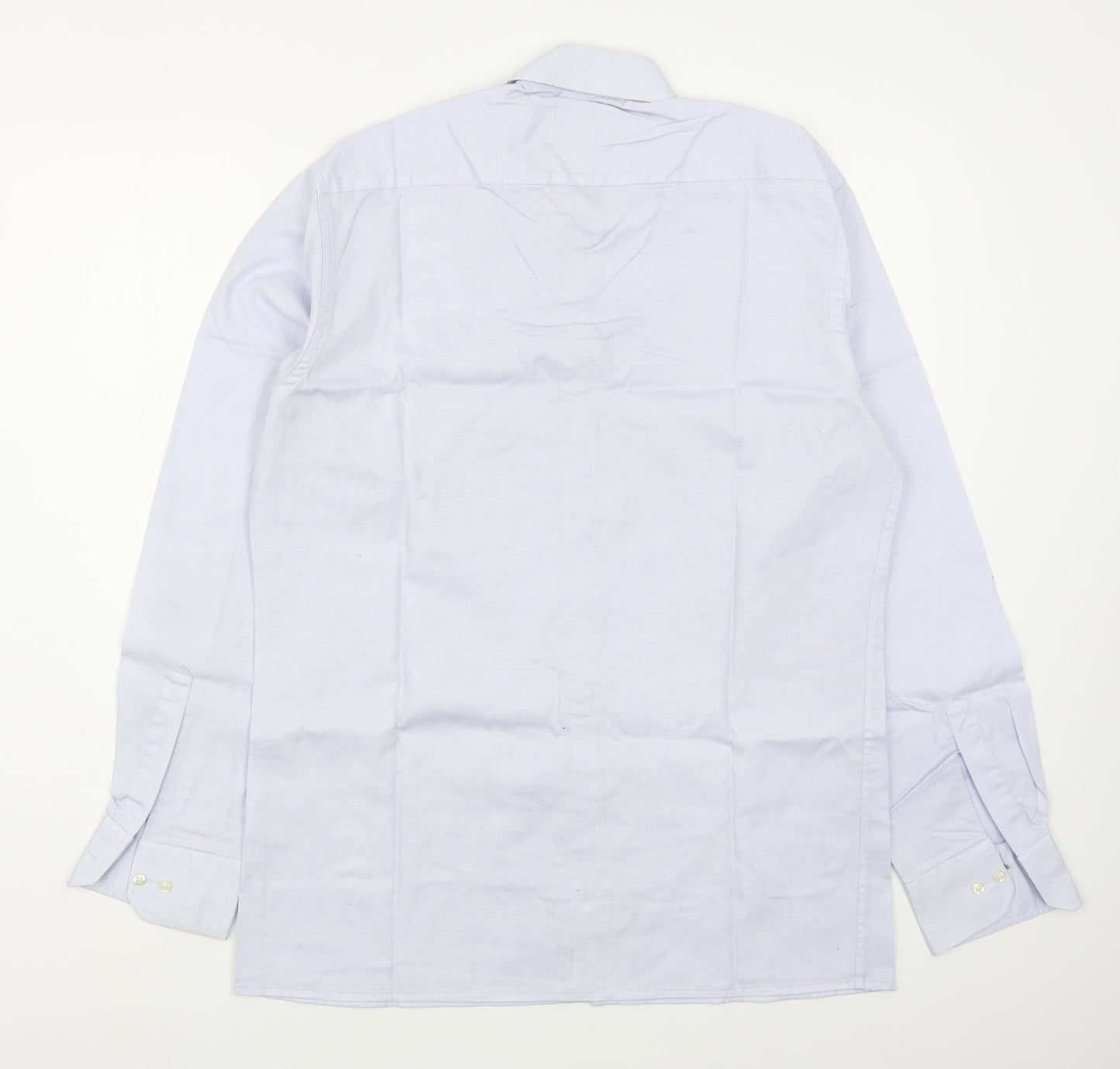 Mens UK Collar Size 15.5 Eterna Smart Blue  Dress Shirt