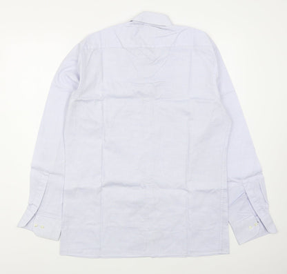 Mens UK Collar Size 15.5 Eterna Smart Blue  Dress Shirt