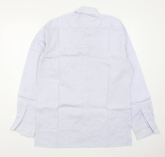 Mens UK Collar Size 15.5 Eterna Smart Blue  Dress Shirt