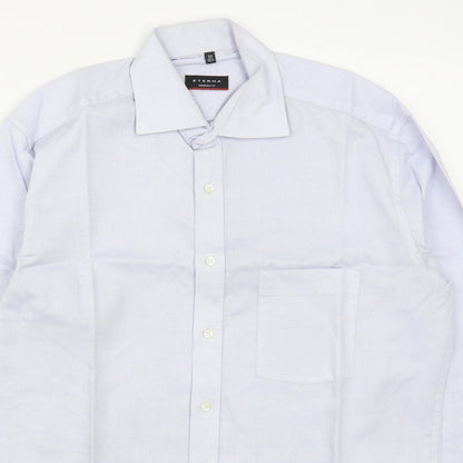 Mens UK Collar Size 15.5 Eterna Smart Blue  Dress Shirt