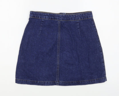 Womens UK Size 26 in Topshop A-Line Denim Skirt