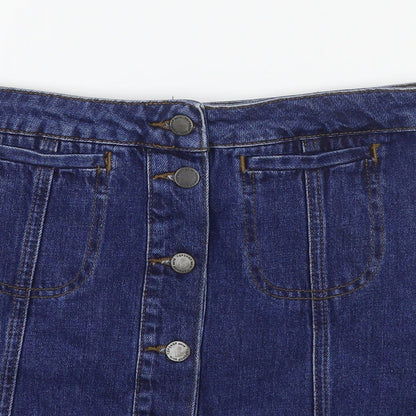 Womens UK Size 26 in Topshop A-Line Denim Skirt