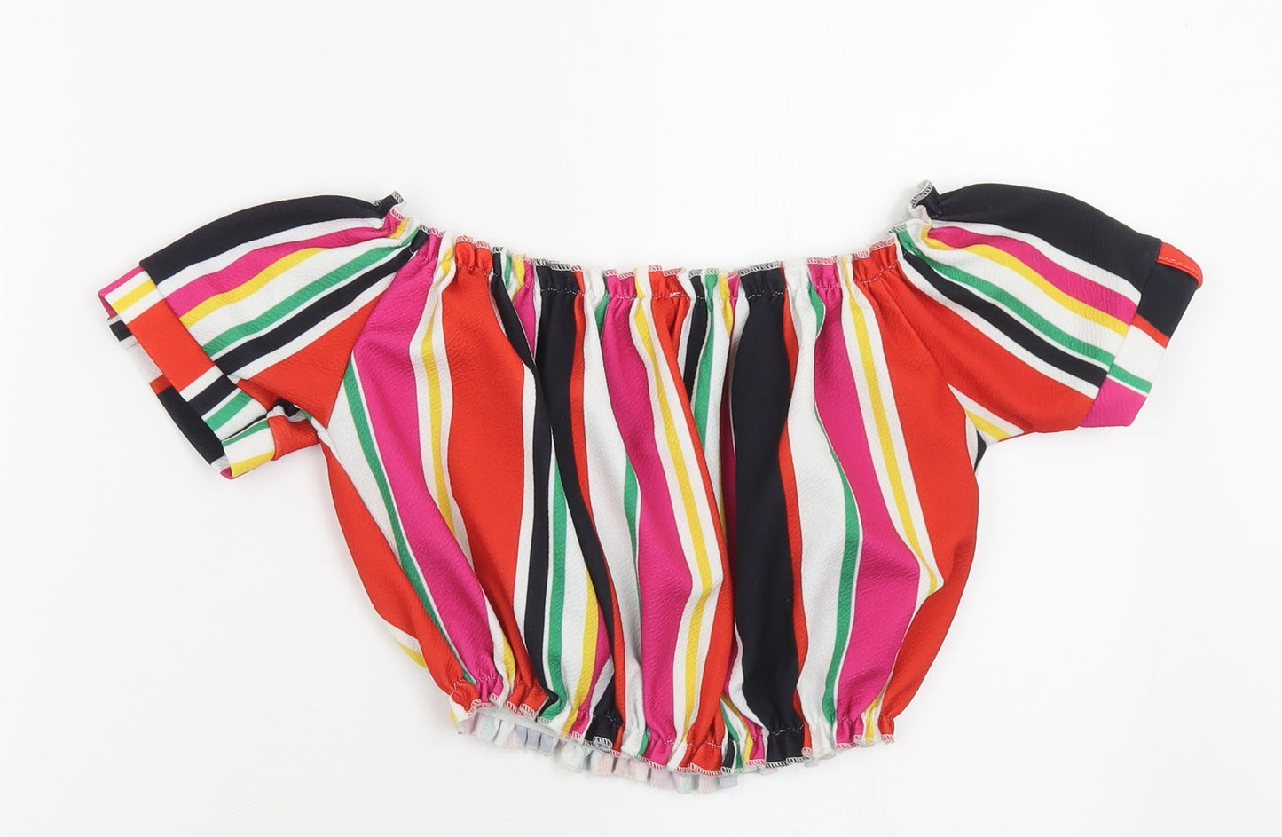 Womens UK Size 8 New Look Multicoloured Cropped Tank