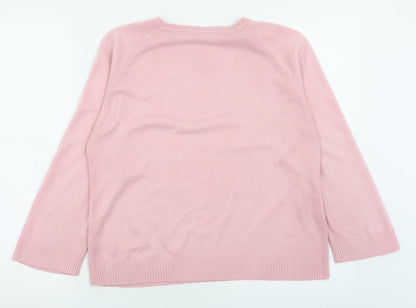Womens UK Size M Dunnes Stores Pink Pullover Jumper