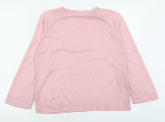 Womens UK Size M Dunnes Stores Pink Pullover Jumper