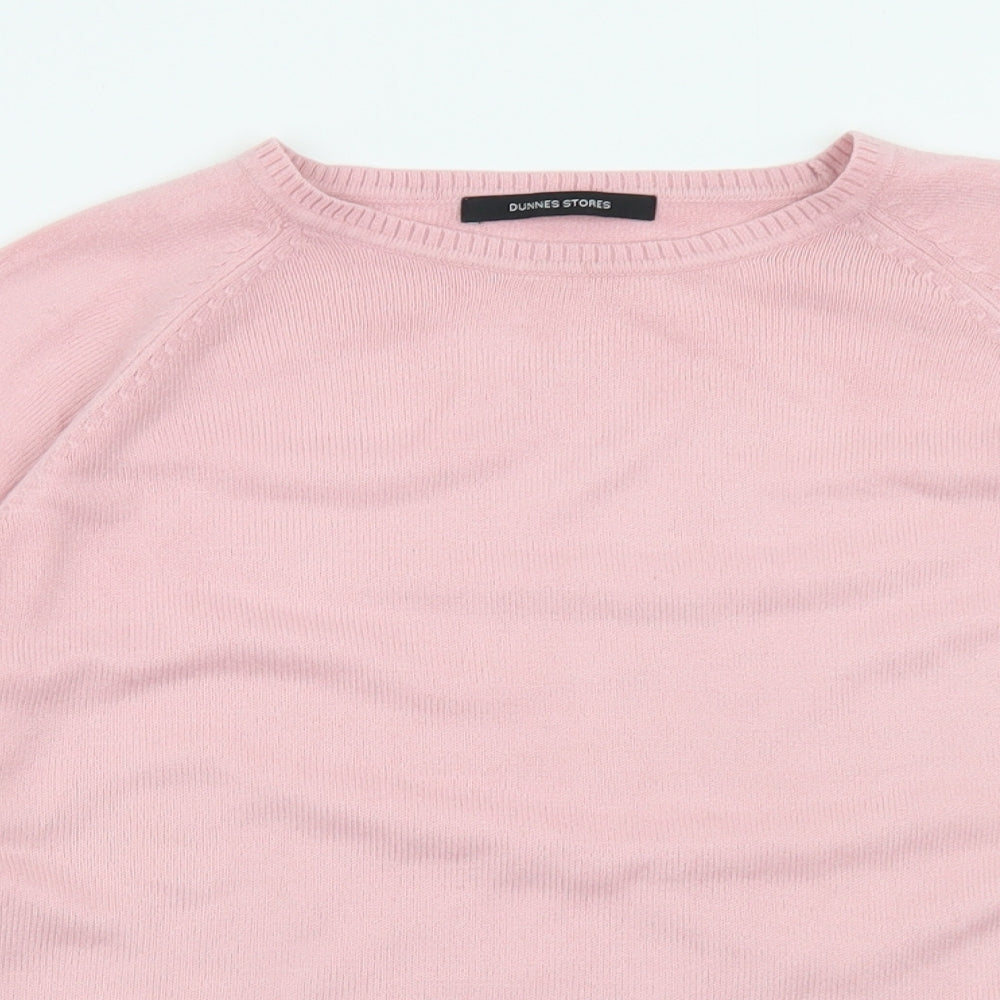 Womens UK Size M Dunnes Stores Pink Pullover Jumper