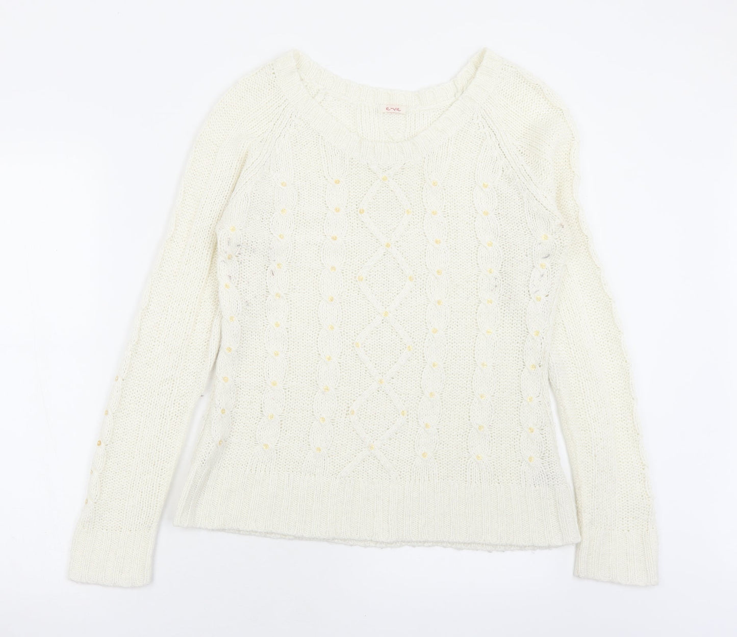 Womens UK Size 10 evie White Pullover Jumper