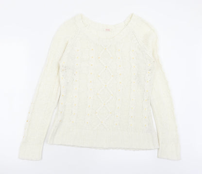 Womens UK Size 10 evie White Pullover Jumper
