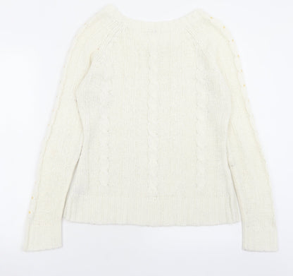 Womens UK Size 10 evie White Pullover Jumper