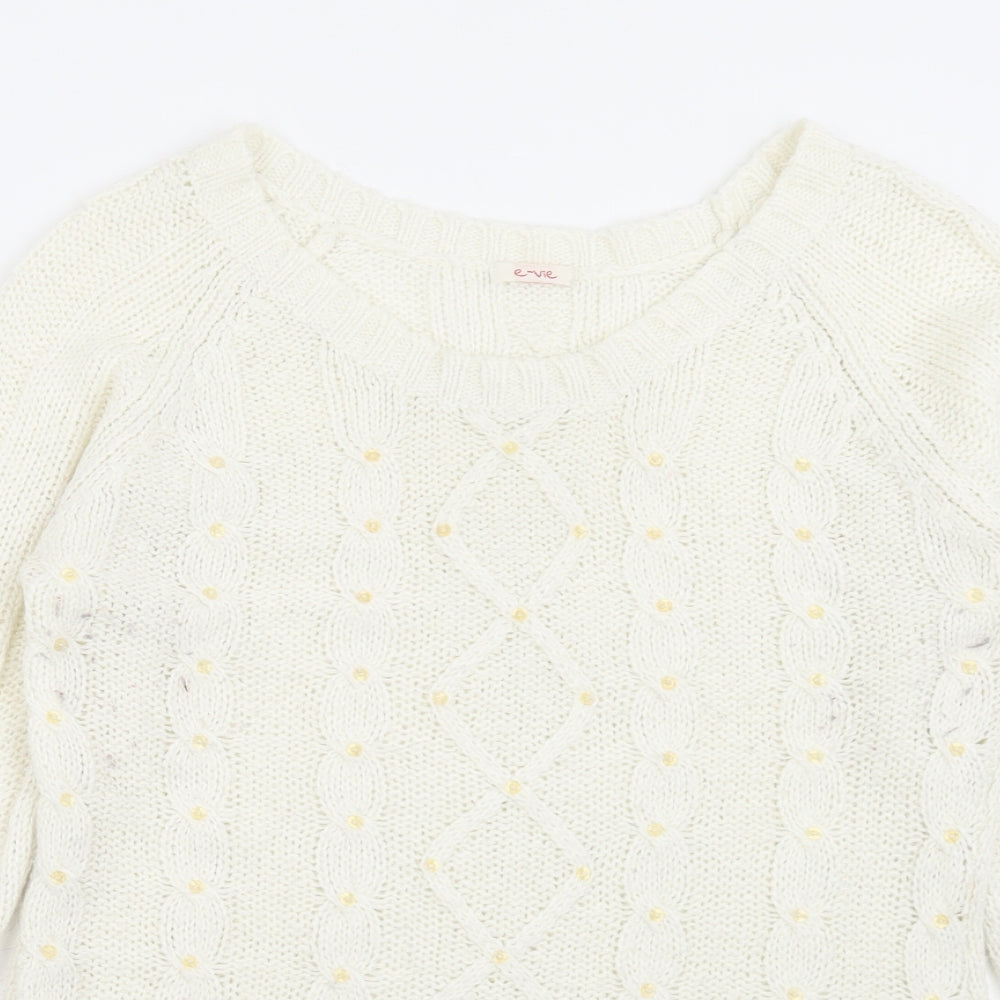 Womens UK Size 10 evie White Pullover Jumper