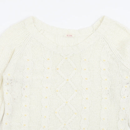Womens UK Size 10 evie White Pullover Jumper