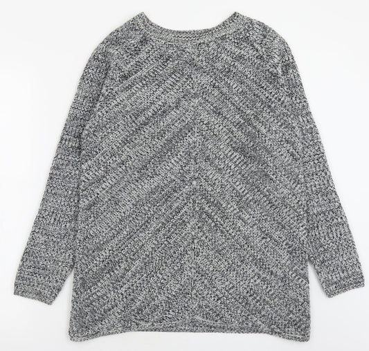 Womens UK Size M Peacocks Grey Pullover Jumper
