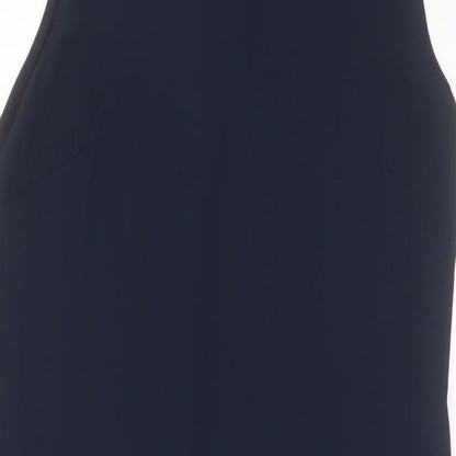 Atmosphere Womens Blue  Polyester A-Line  Size 8  Crew Neck Zip