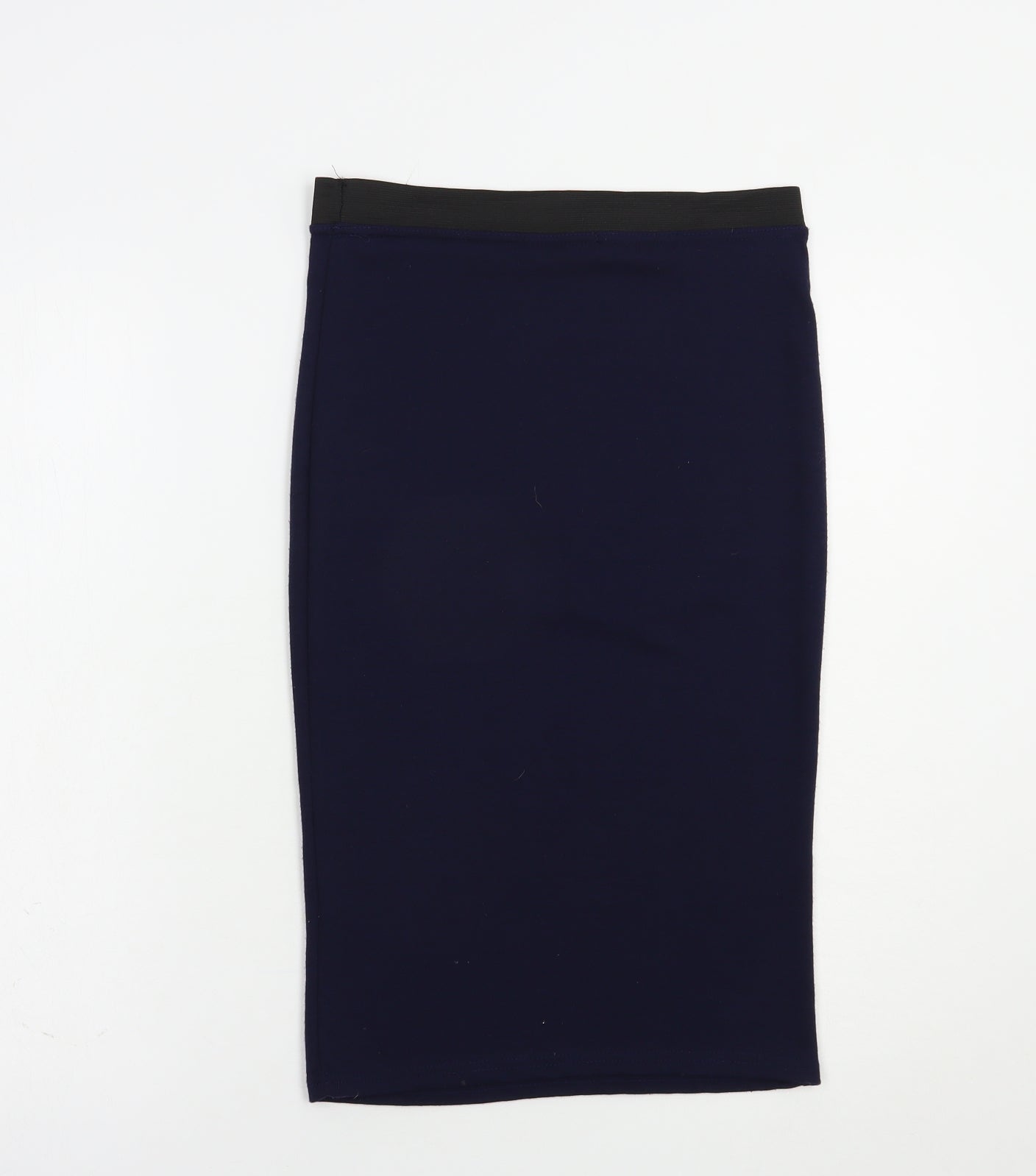 Influence Womens Blue  Polyester Straight & Pencil Skirt Size S