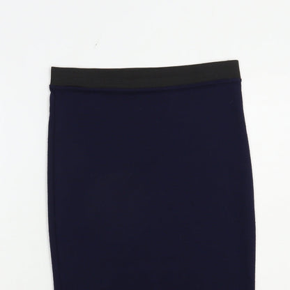 Influence Womens Blue  Polyester Straight & Pencil Skirt Size S