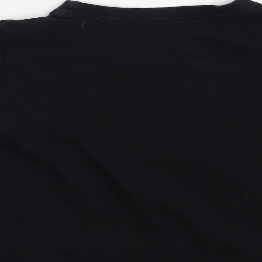 B&M Boys Black  Cotton Pullover T-Shirt Size 5 Years Crew Neck Pullover - Game On