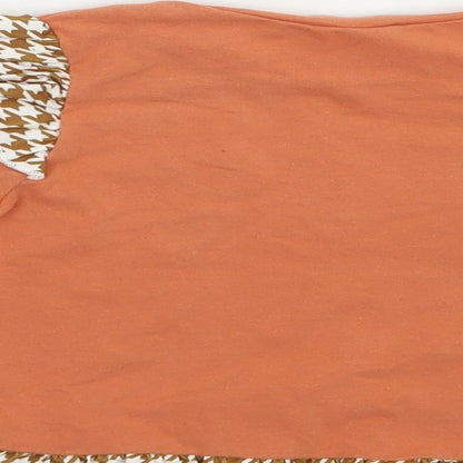 PatPat Baby Orange  Cotton Basic T-Shirt Size 18-24 Months Crew Neck Pullover - Sweet And Sassy