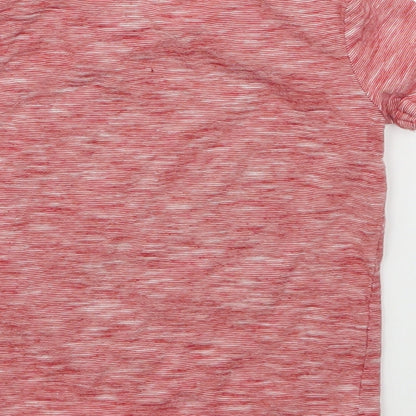 F&F Boys Red Striped Cotton Basic T-Shirt Size 9-12 Months Crew Neck Pullover - I Have Superpowers