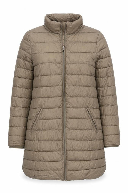 Womens UK Size S Dunnes Brown Quilted Coat