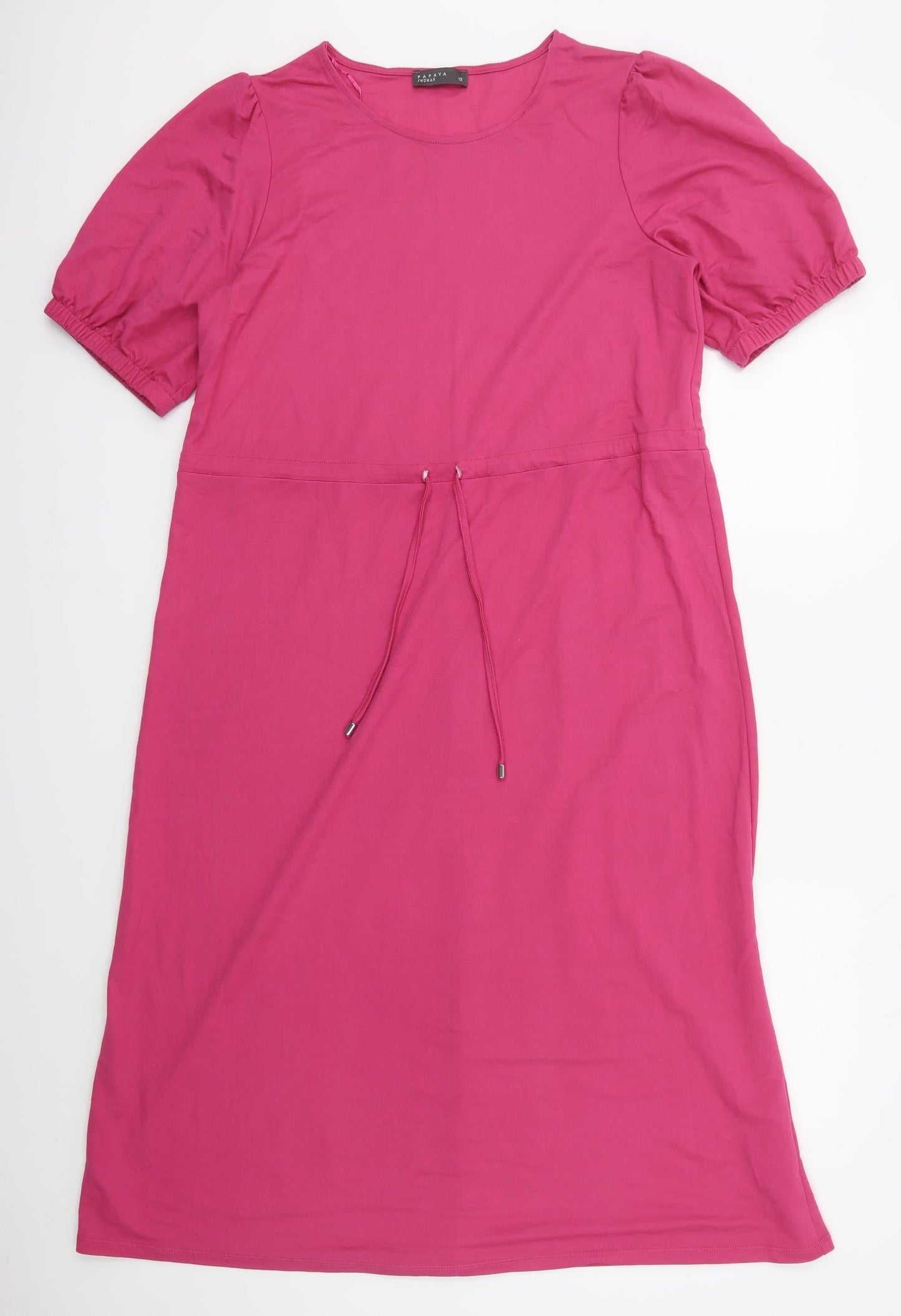 Papaya Womens Pink  Viscose A-Line  Size 12  Crew Neck Pullover