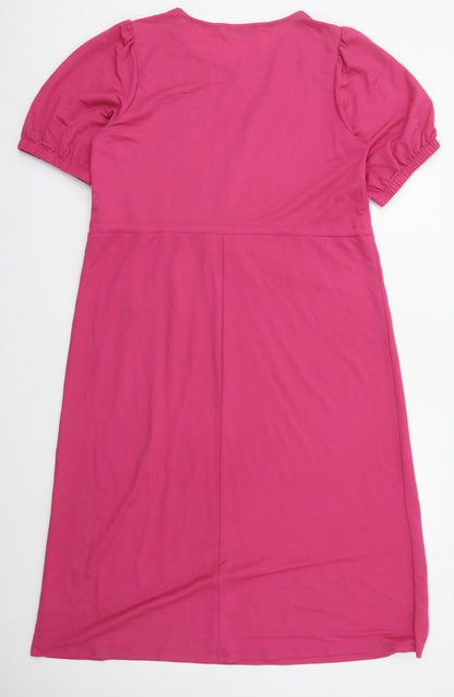 Papaya Womens Pink  Viscose A-Line  Size 12  Crew Neck Pullover