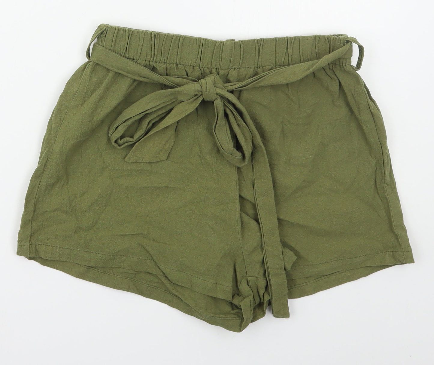 SheIn Womens Green  Cotton Mom Shorts Size S  Regular