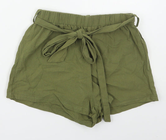 SheIn Womens Green  Cotton Mom Shorts Size S  Regular